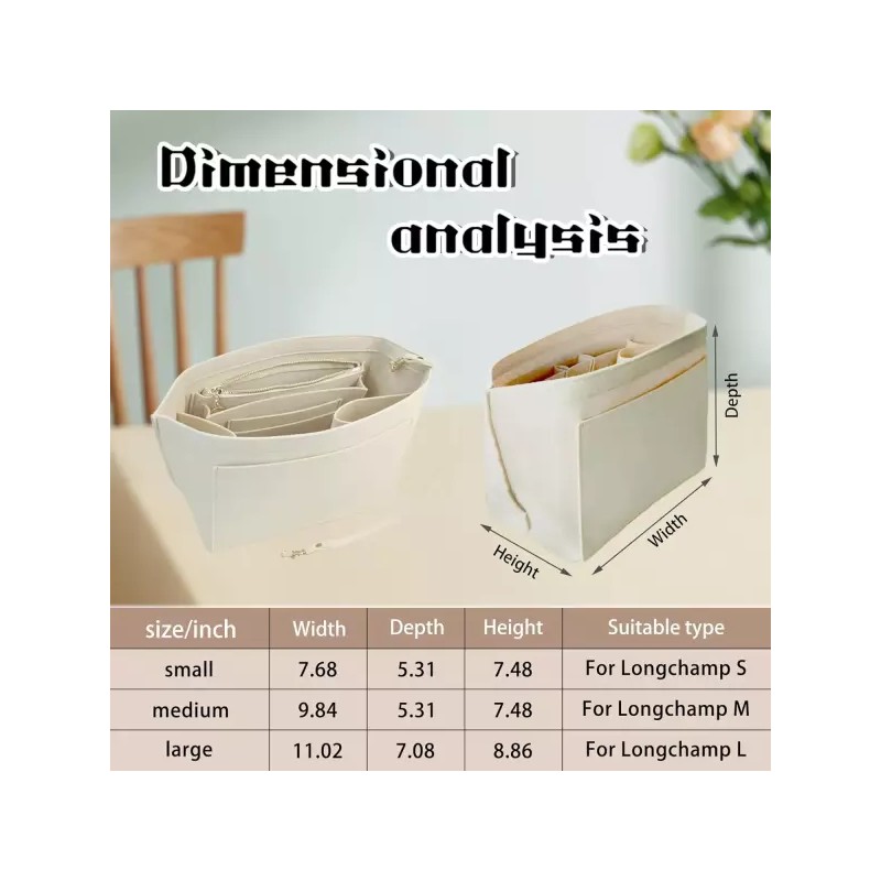 Longchamp 롱샹 르 플리지 정리함 위한 지갑 가방 삽입 작은