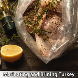 5 Gallon Bucket Liner Bags Turkey Brine Bag Food Grade Heavy Duty Leak Proof Ice Bucket Liner for Marinating and Brining Meat Food Storage (15 Pieces 21 x 30 Inch)