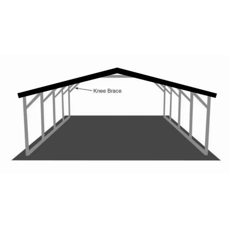 FPM Metals 20ga. Galvanized Steel Carport Knee Brace 48"x2-3/4"