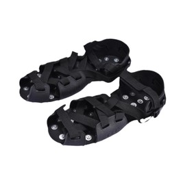Generic Lawn Aerator Shoe Covers Ice Crampons Portable Black Ergonomic Traction Cleats 34 Spikes Shoes for Men Patio Climbing Outdoor