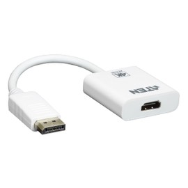 ATEN VC986 DisplayPort to 4K HDMI Active Adapter White - Connect Mini DP or DisplayPort Output HDMI of a 4K TV or Display, Supports AMD Eyefinity Multi-Screen Setup