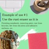Rust Eraser for Knives Kitchen Stoves Wood Finish and Bicycles