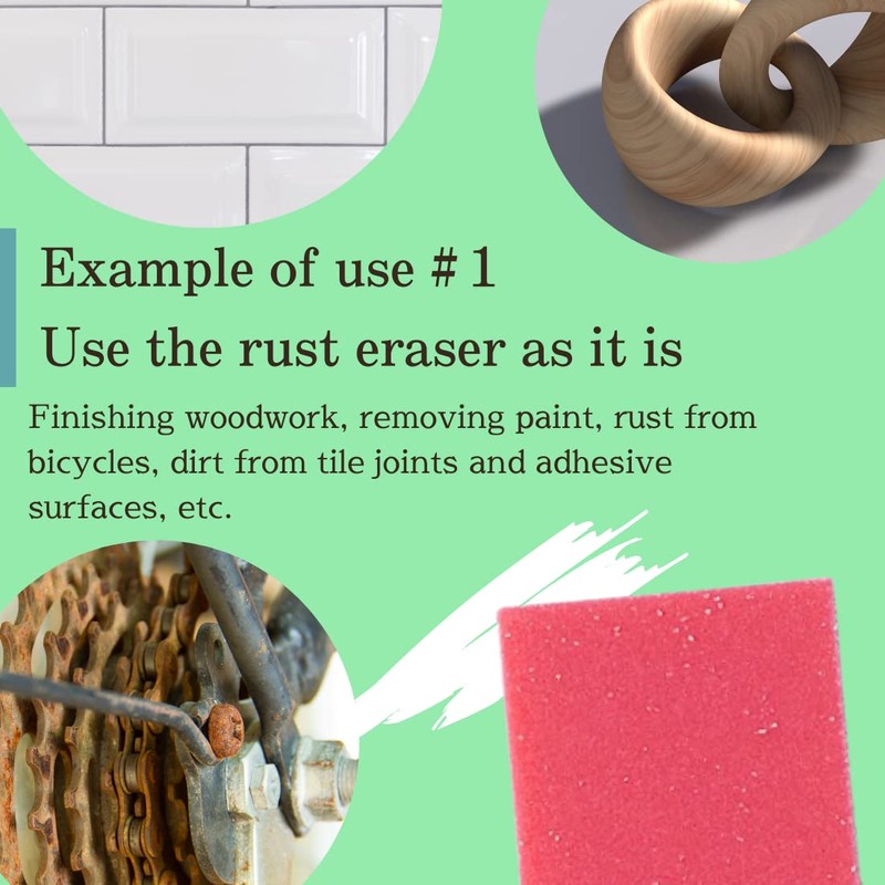 Rust Eraser for Knives Kitchen Stoves Wood Finish and Bicycles
