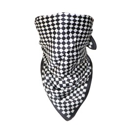 Rave Bandana Silk Headband Scarf Neck Face Mask for Men Black