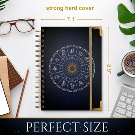 12 Month Budget Planner - Monthly Budget Bill Organizer Book With Pocket And Stickers , Undated And Blank Monthly Pages, Home Finance And Money Saving Debt Expense Tracker, Spiral Notebook, 1 Year, Zodiac