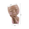 Girl Head Flowerpot Resin Face Planter Succulent Flowerpot Decoration for