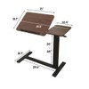 ROCKRAIN Adjustable Overbed Rolling Table: Folding Laptop Stand with Wheels