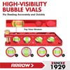ARROW 6.3-Inch Torpedo Level, Magnetic Leveler with 0°/30°/45°/90° Bubbles, Top-view