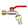Variosan Ball Tap, Brass, Nickel-Plated, with Hose Fitting