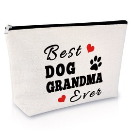 Dog Grandma Gifts Mothers Day Gift Makeup Bag Dog Lovers Gift for Grandma Pet Owner Rescue Gift Cosmetic Bag Dog Owner Gift Animal Lovers Gift Birthday Retirement Christmas Travel Cosmetic Pouch