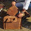 Almadih Leather Organizer A5 with Rings Brown VT Genuine Leather
