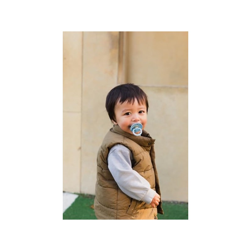 BIBS Colour Dummies, Pack of 2, BPA-Free Dummies, Binky, Round