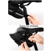 LZGOPE Waterproof Saddle Bag-Reflective Accessories Storage Cycling Seat Bag-Black