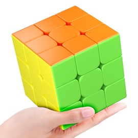 Vdealen Big Size 3x3x3 Stickerless Speed Cube, 3.54inch Smooth Magic Cube for Educational Cube Teaching, Large Puzzle Cube Birthday Party for Kids Teens Adults