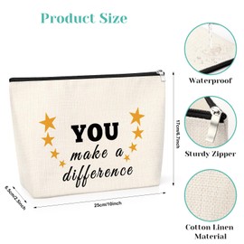 Coworker Colleague Thank You Gift Colleague Leaving Gift Cosmetic Bag Inspirational Gift for Employee Funny Cosmetic Bag Gift Retirement Gift for Employee Coworker Office Appreciation Gift for Girl