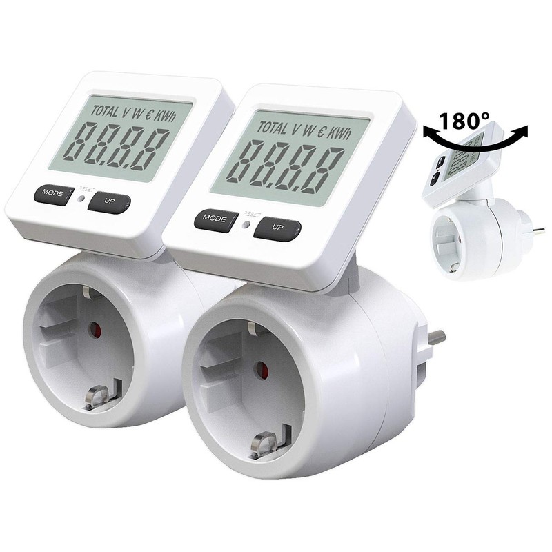 revolt Energy Meter: Set of 2 Digital Energy Cost Meters,
