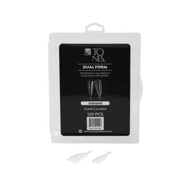 TONES Dual Form 120 PCS (Almond) Soft Reusable Gel Tips, Shape Nail Extension Mold