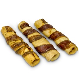 Wild Eats Water Buffalo Retriever 9 Inch Cheek Roll Dog Chews - 3 Pack (Healthy Alternative for Beef Rawhide for Dogs, Natural Dog Treat, Single Source Protein Dog Treat)