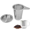 304 Stainless Steel Tea Strainer with Lid and Double Handles