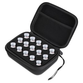 BOXOB 15 Slots Vial Storage Case for Fridge, Vial Peptide Storage Box with Mesh Bag Suitcase Refrigerator Cooler Container Organizer Holder Accessories Perfect for Travel Protectors