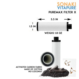 PUREMAX FILTER X REFILL PACK - FITS MODELS 200P and 400SPX Sonaki VitaPure Inline Water Filter Systems