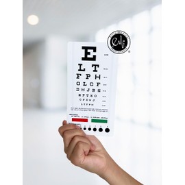 Elite Medical Instruments USA Snellen Pocket Eye Chart – Compact 7.5"x4" Design for 6-Foot Eye Exams, Ideal for Portable Vision Testing - EC-PSN