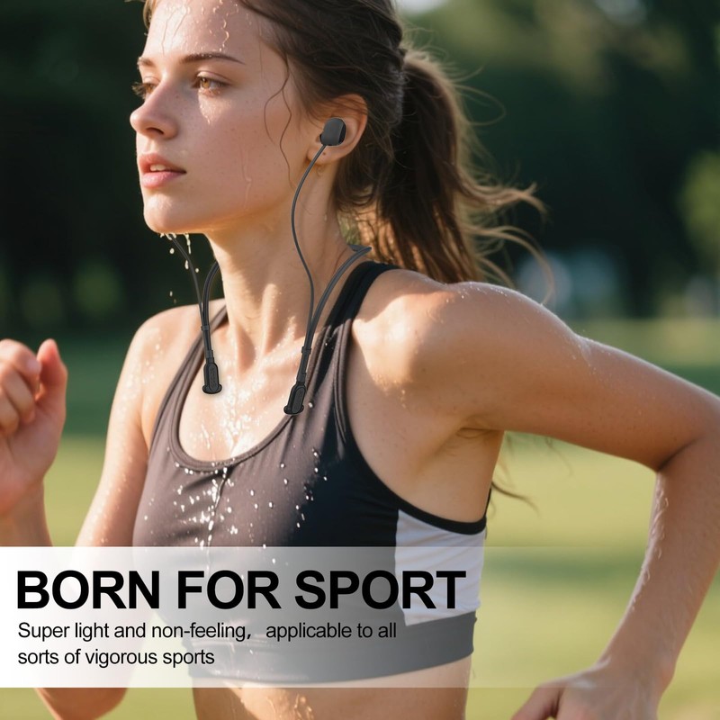 Compatible for Sony WF-1000XM6 Strap, Skin-Friendly Silicone Sports Neckband Strap,