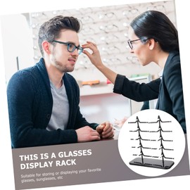 FOMIYES Double Row Eyeglass Display Rack Stylish Sunglasses Holder for Shops and Home Use Durable Organizer for Glasses Collection Portable and Removable Design