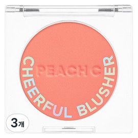 Peach C Cheerful Blusher 4g, 02 Peachful, 3 pcs / 피치씨 치어풀 블러셔 4g, 02 피치풀, 3개