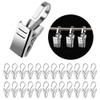 YIXISI 50 PCS Silver Stainless Steel Heavy-duty Shower Curtain Clip,