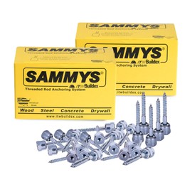 Everflow Sammys 8010957-50 GST 30 3/8 Inch Screw Vertical Threaded Rod Anchor Designed for Wood, Easy to Use, No Pre-Drilling Required, Steel with Zinc Finish, 1/4 x 3 Inch Screw Length - (Pack of 50)