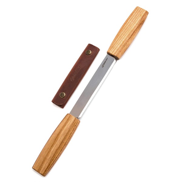 BeaverCraft DK2s Draw Knife Woodworking Tool 11cm Drawknife Wood Carving Tools Bark Knife Wood Splitting Knife Whittling Debarking Tools