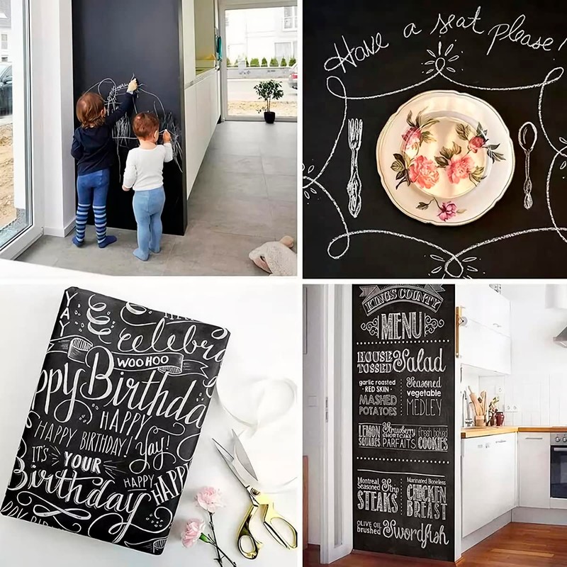 Extra Large Chalkboard Paper Roll Peel and Stick Chalk Board