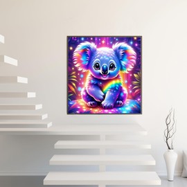 5D Diamond Painting Koala, DIY Diamond Painting Picture Set for Adults, Animal Painting by Numbers, Diamond Painting Animals Cute, Diamond Painting Digital Art, Craft Set for Home Wall Decoration (30