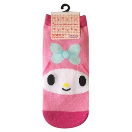 Sanrio SRN3619J Women's Socks, My Melody, Face, Approx. 9.1 - 9.8 inches (23 - 25 cm)