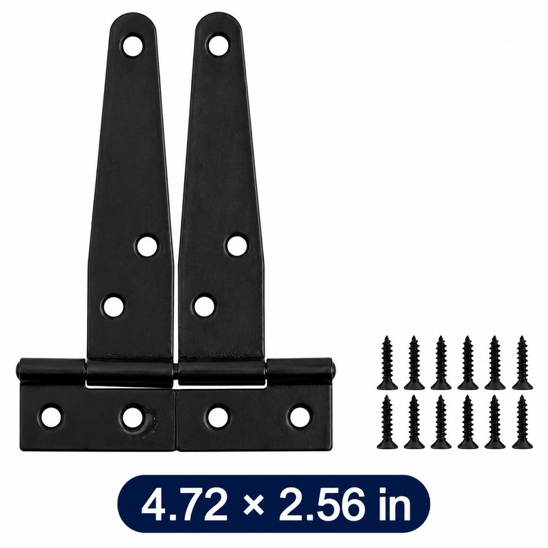 T-Shaped Strap Hinges for Doors & Gates – Galvanized Metal