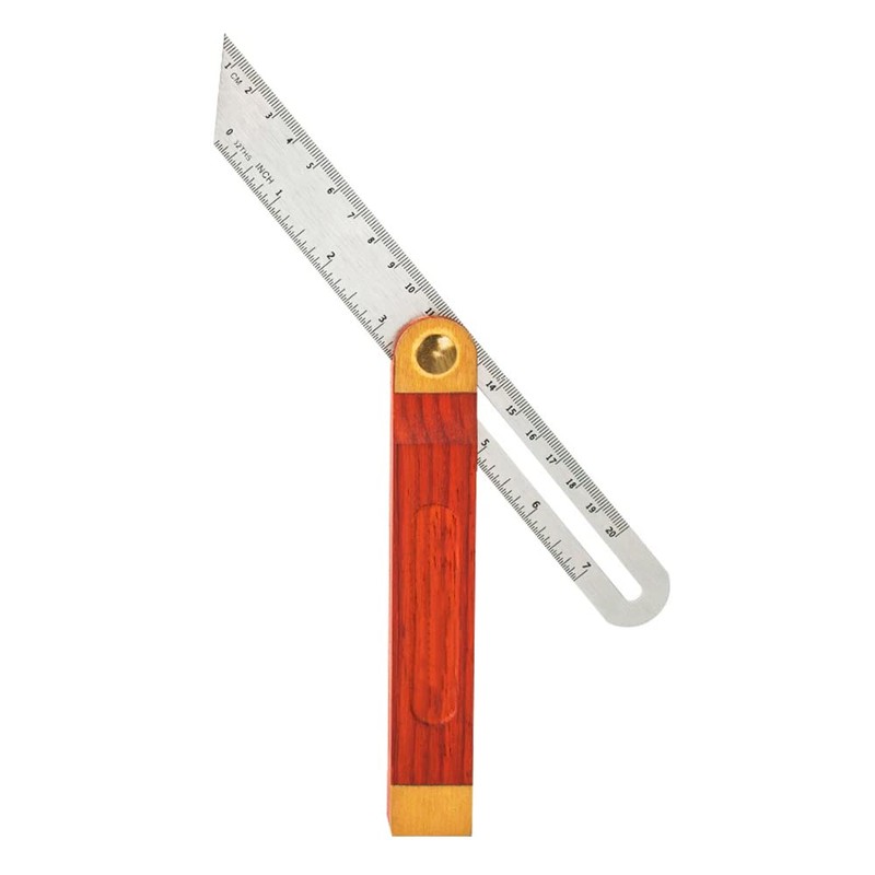 VOANZO 9Inch Adjustable Carpentry Square Bevel Gauge Wooden Sliding T
