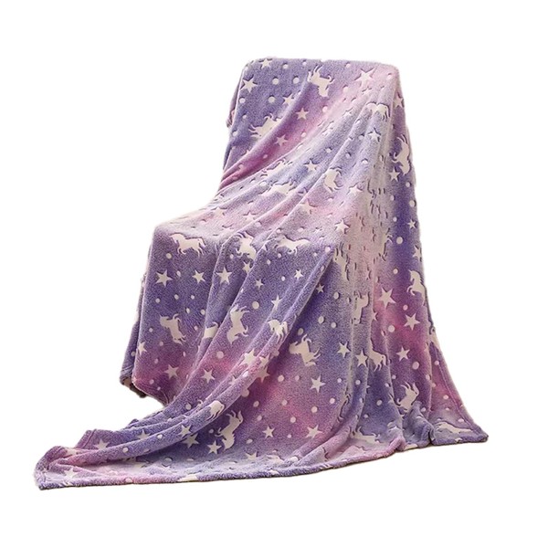 Copbopwn Glow in The Dark Blanket 120X150CM Soft Flannel Fleece