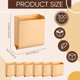 Paterr 300 Pcs Feminine Hygiene Bag Waxed Kraft Hygiene Liner Bags for Feminine Products 8'' x 8.5" Sanitary Napkin Disposal Bags Waste Receptacle Liners Restroom Bathroom Personal Dispensers