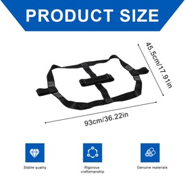 Heavy Duty Motorcycle Rear Tie Down Strap with Lashing System - Transport Lock for Travel & Camping - Heavy Duty Tie Down Strap in Black