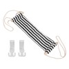 Footrest Black and White Streaks Soft Breathable Adjustable Foot Hammock