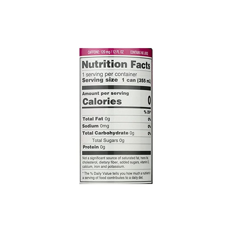 ZEVIA, DRINK, ENERGY, RASPBRY LM - Pack of 12