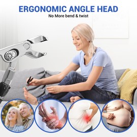 Toe Nail Clippers for Thick Toenails for Seniors, Heavy Duty Angled Head Toenail Clippers for Men, Large Fingernail Clipper with Catcher, Ultra Sharp Big Nail Cutters Set