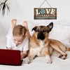 Love is a Four Patged Word Pet Paw - Placa