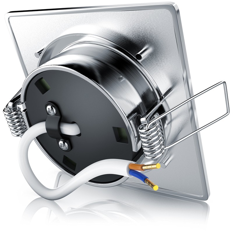 Brandson - Ultra Flat LED Ceiling Spotlight Square Warm White