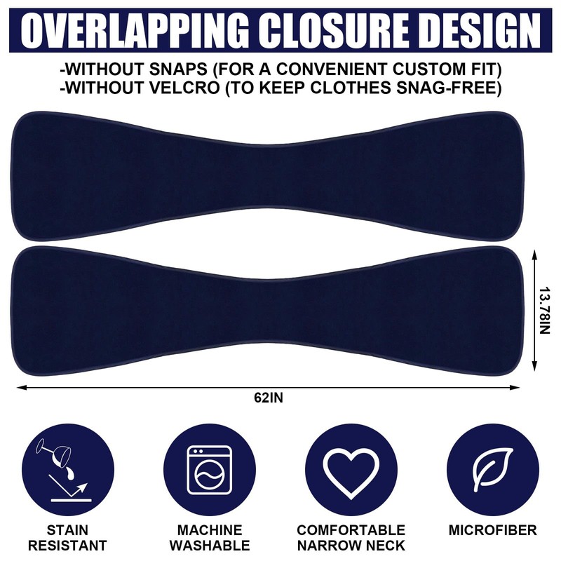 6 Pcs Adult Bibs Scarf for Eating Dignity Dining Protectors