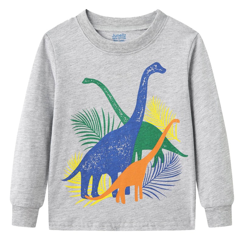 Junellz 3 years boy dinosaur pajams cotton boy pjs set