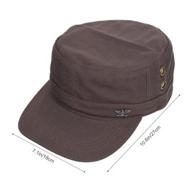 LIFKOME Men's Fashion Hat Durable Outdoor Sun Hat Cotton Flat-top Size for Men Green