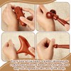 AHANDMAKER 4Pcs 4 Styles Massage Tool Set, Wooden Gua Sha