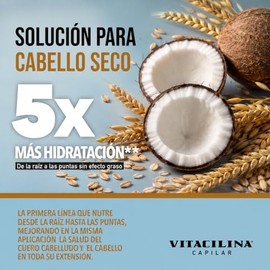 Vitacilina Shampoo Nutritivo de Avena y Coco, Botella de 400ml